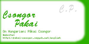 csongor pakai business card
